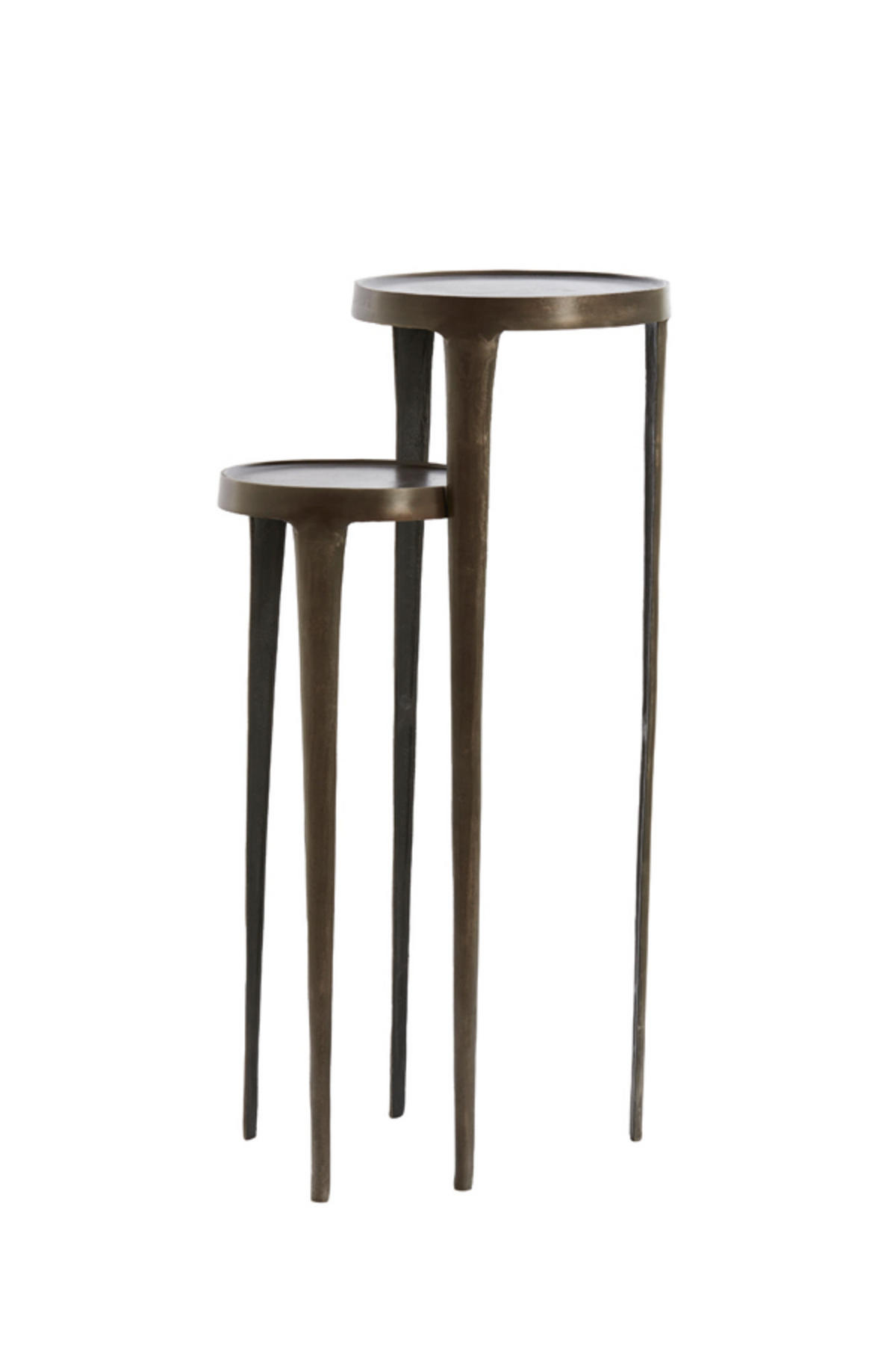 SÄULE Tobias Braun Ø35/100 cm - Braun, Metall (35/35/100cm) - Light & Living