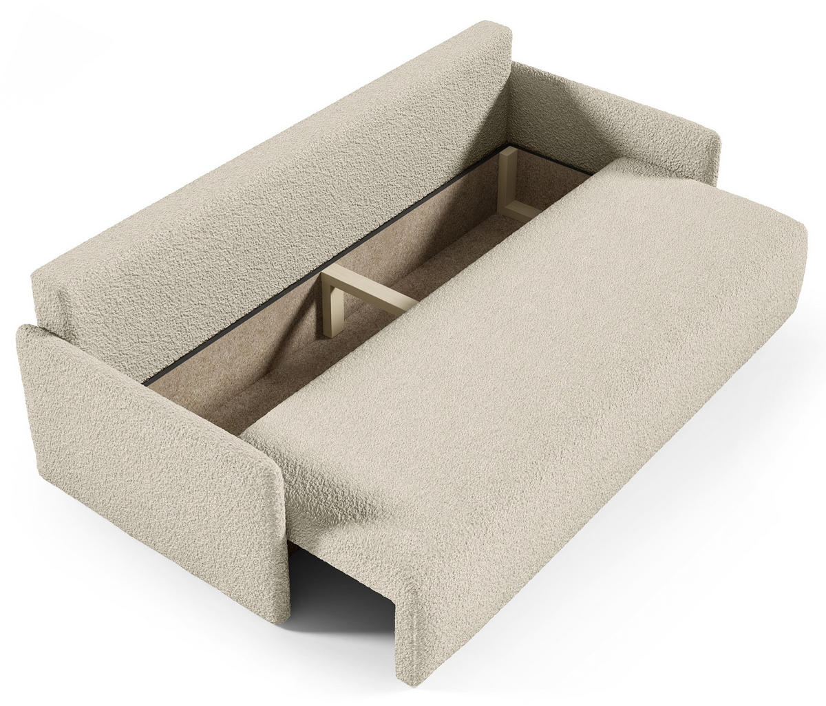 SOFA Glove Beige mit Bouclé-Bezug - Beige, Kunststoff/Textil (206/95/87cm) - Selsey