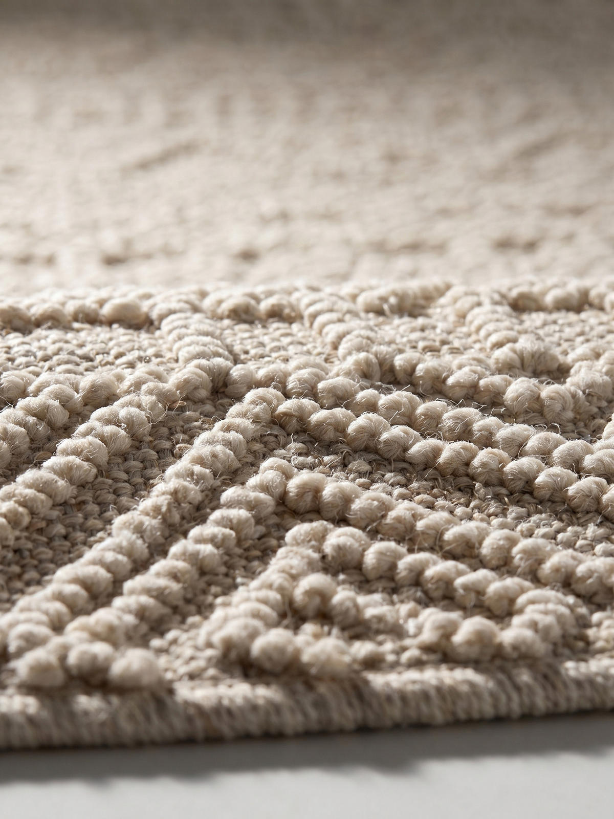 TEPPICH Flachgewebe LANGAU in Creme, mit Ethno-Streifen, Ø 200 cm - Creme, Textil (200/200cm) - KADIMA DESIGN