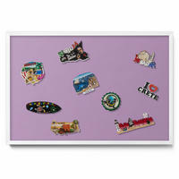 MAGNETTAFEL 60x40 cm Weißer Rahmen Pastelllila - Mauve, Metall (60/50/0.4cm) - TULUP