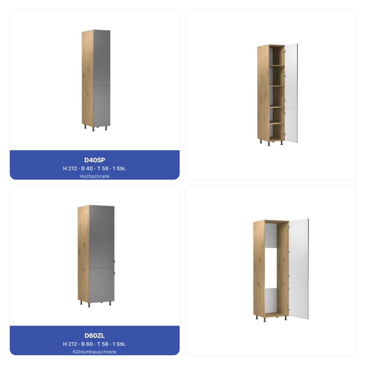 KÜCHENZEILE 340 cm - Langen KL20-M340 - in Beige/ Matt - Beige, Holz (340/248/58cm)