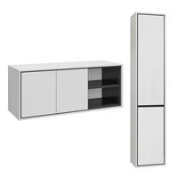 WASCHTISCHUNTERSCHRANK 120cm Sophéa 2er-Set Weiß - Weiß, Holzwerkstoff (120/50.8/48cm) - Petits-meubles