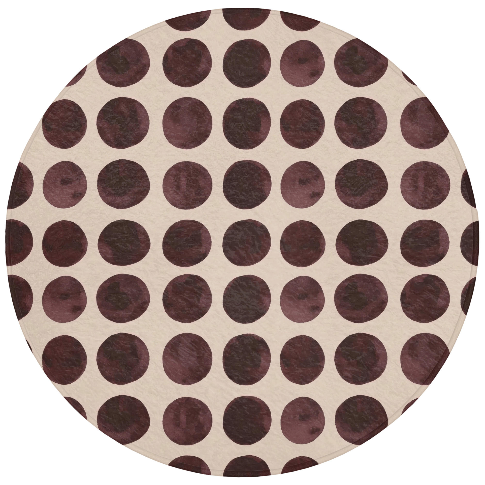 OnlyWow KOUPELNOVÁ PŘEDLOŽKA Puntíky - Vzor - Hnědý 70x70 cm