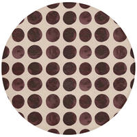 KOUPELNOVÁ PŘEDLOŽKA Puntíky - Vzor - Hnědý 70x70 cm - bordeaux, textil/plast (70/70cm)