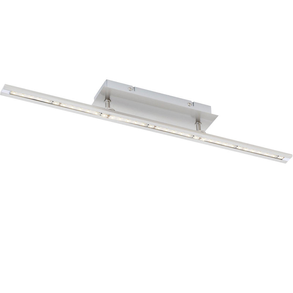 LED DECKENLEUCHTE Katara Stahl Silber - Silberfarben, Metall (62.5/8.5/6.5cm)