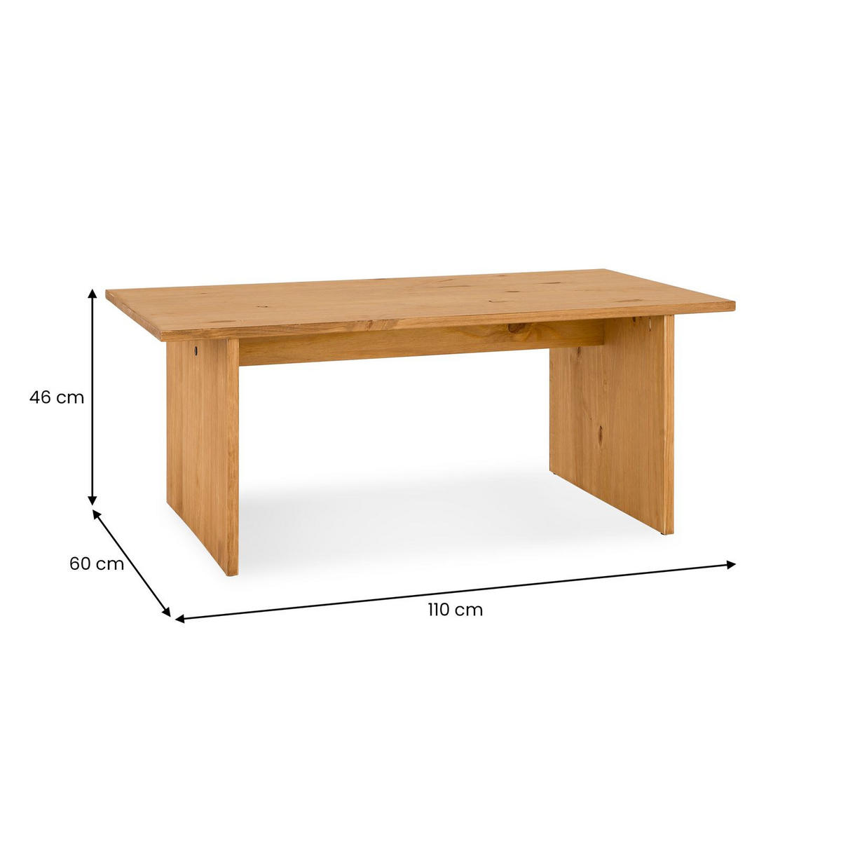COUCHTISCH SALTO - Kieferfarben, Holz (60/110/45cm) - IDIMEX