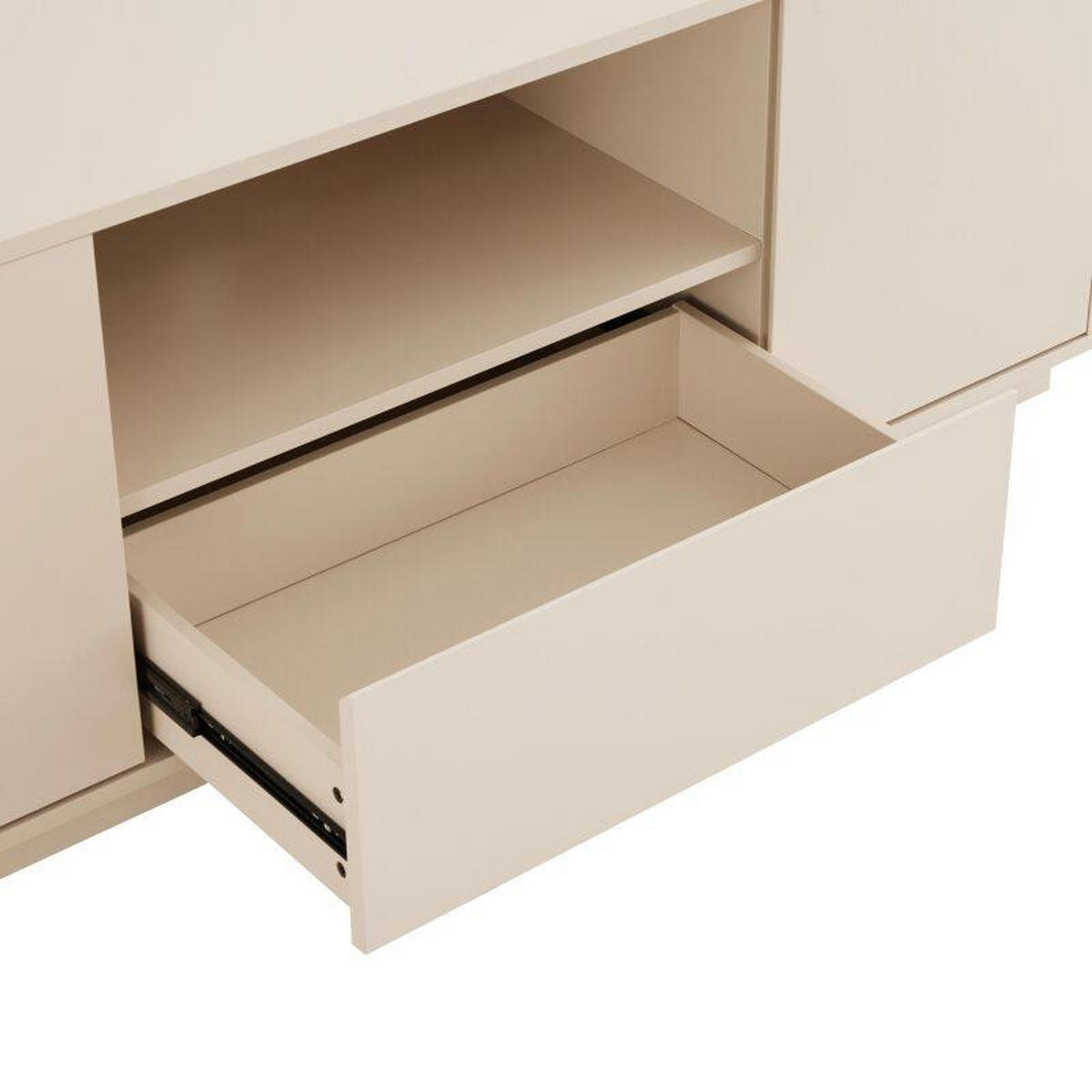 TV-SCHRANK 140 cm, Ekru - Weiß, Holz (40/52/140cm) - Oviala