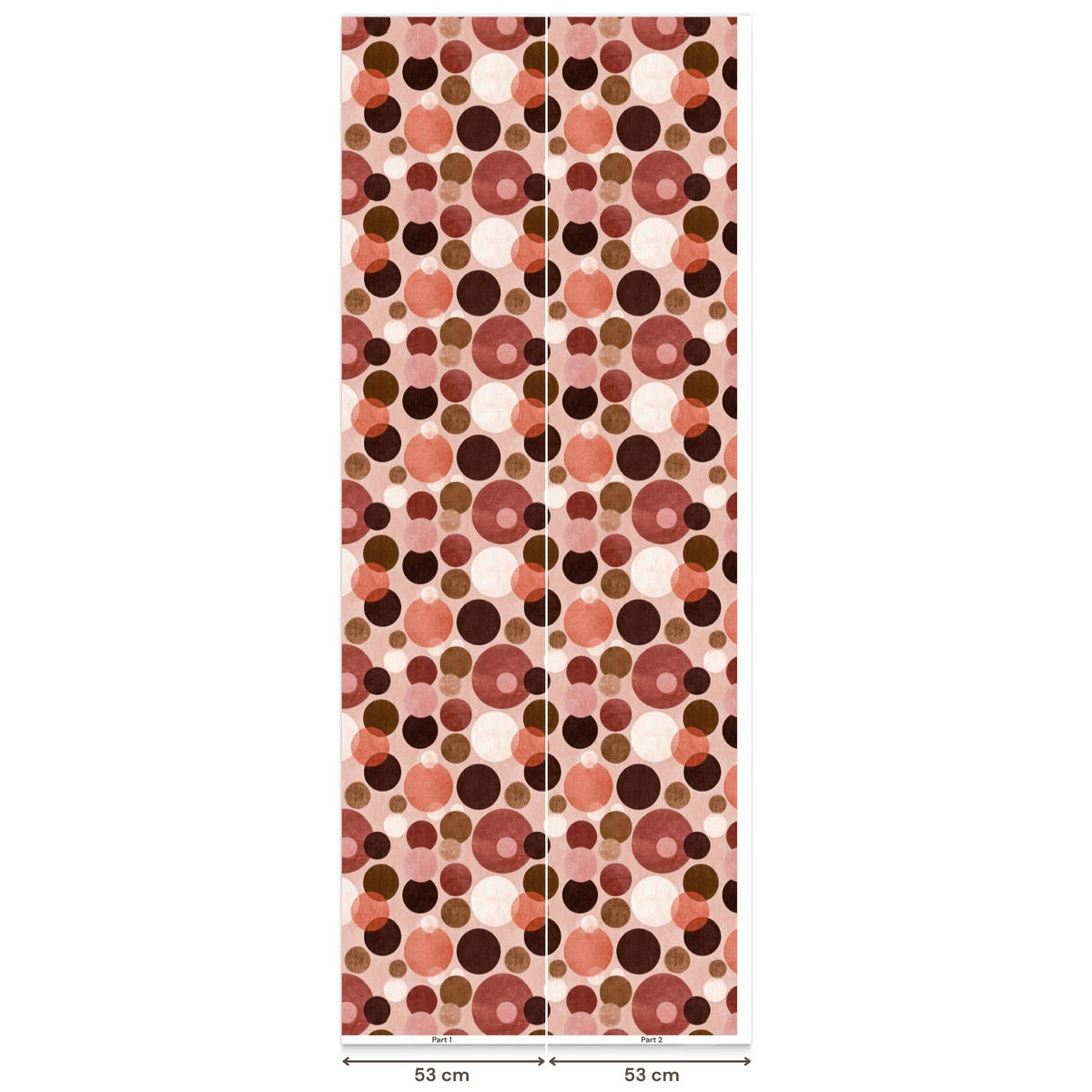 TAPETE - Kreise - Modern - Farbenfroh - 100x260 cm - Multicolor, Papier (100/260cm) - OnlyWow