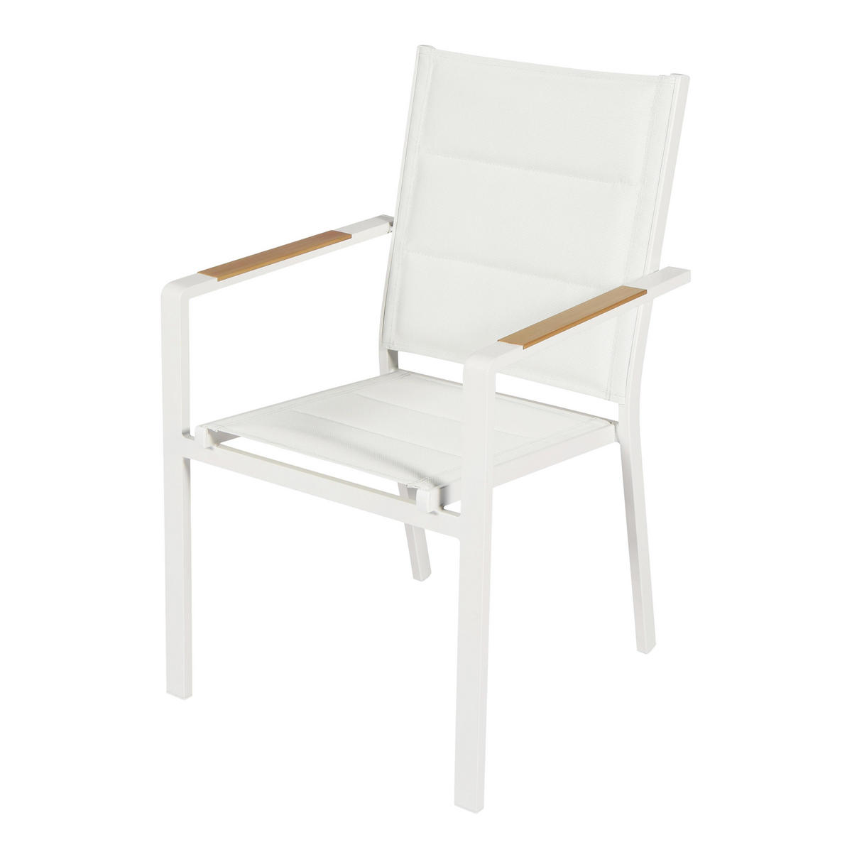 GARTENSTUHL 2-tlg., Weiß - Weiß, Textil (56/90/55.5cm) - Oviala