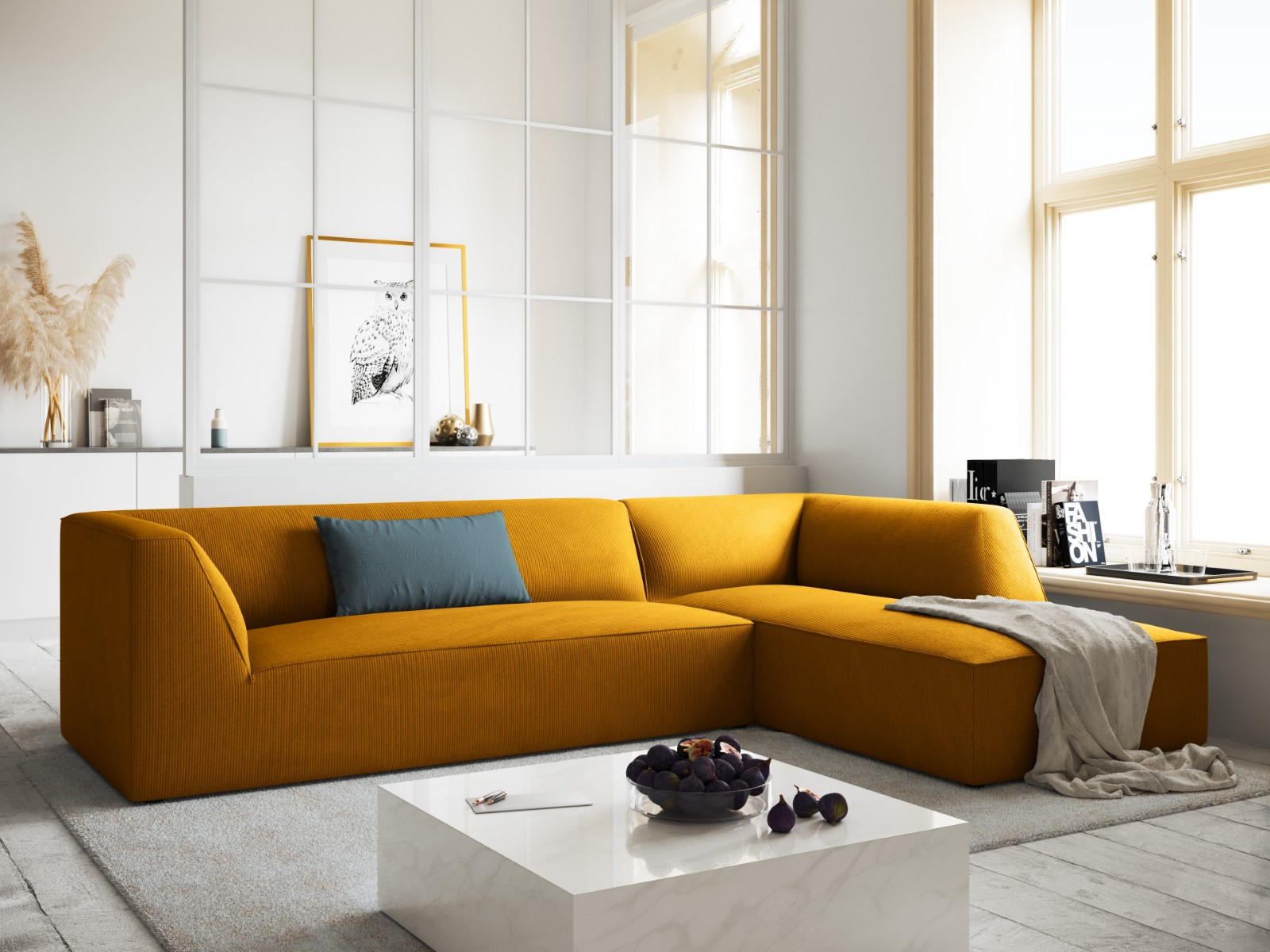 Thumbnail - Micadoni Ecksofa, Gelb, Textil, 4-Sitzer, L-Form, 273x180 cm, Hergestellt in Europa, Oeko-Tex®, Wohnzimmer, Sofas & Couc...