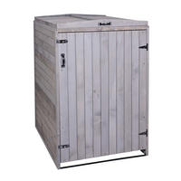 1ER-/2ER-MÜLLTONNENVERKLEIDUNG Anthrazit, Grau - Anthrazit/Grau, Holz (79/126/98cm) - MCW