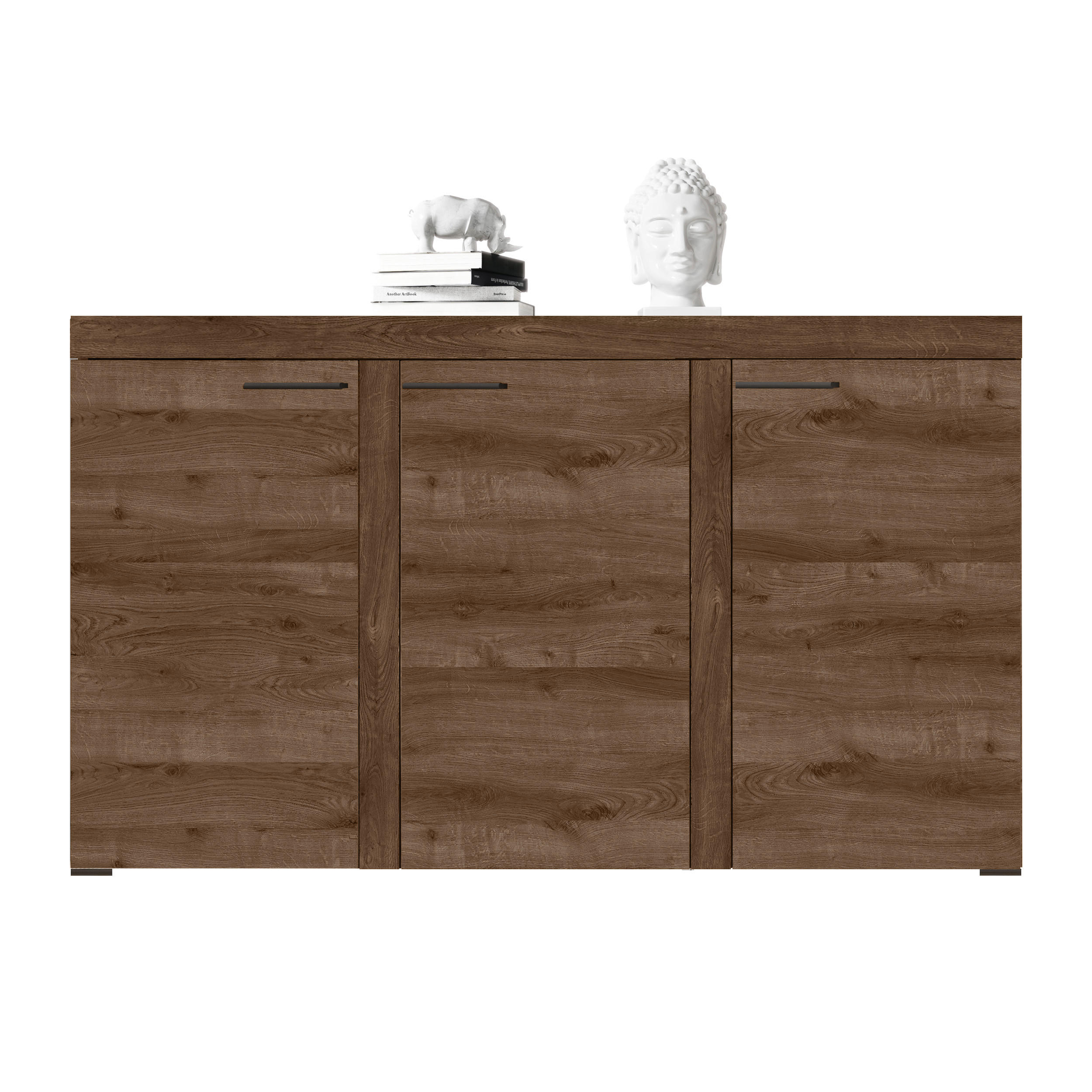 SIDEBOARD Spacoro 3D Eiche Lefkas 148,8/82/40,3 cm – Wohnzimmer Kommode Modern - Braun, Holzwerkstoff/Kunststoff (149/82/40cm) - AX Living