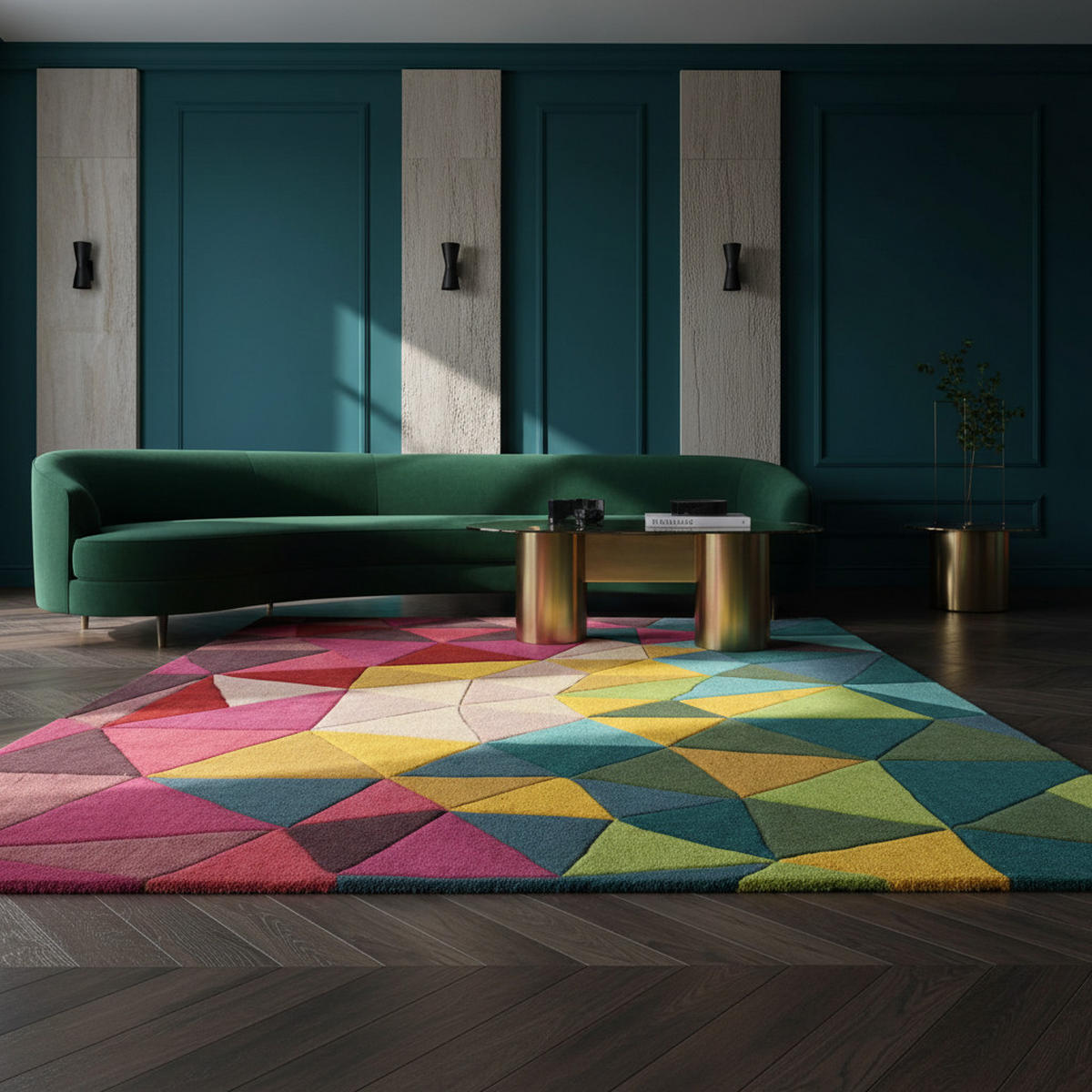 WOLLTEPPICH Bunt geometrisch handgetuftet DERWENT BROOKE, Multi 200x290 cm - Multicolor, Textil (200/290cm) - KADIMA DESIGN