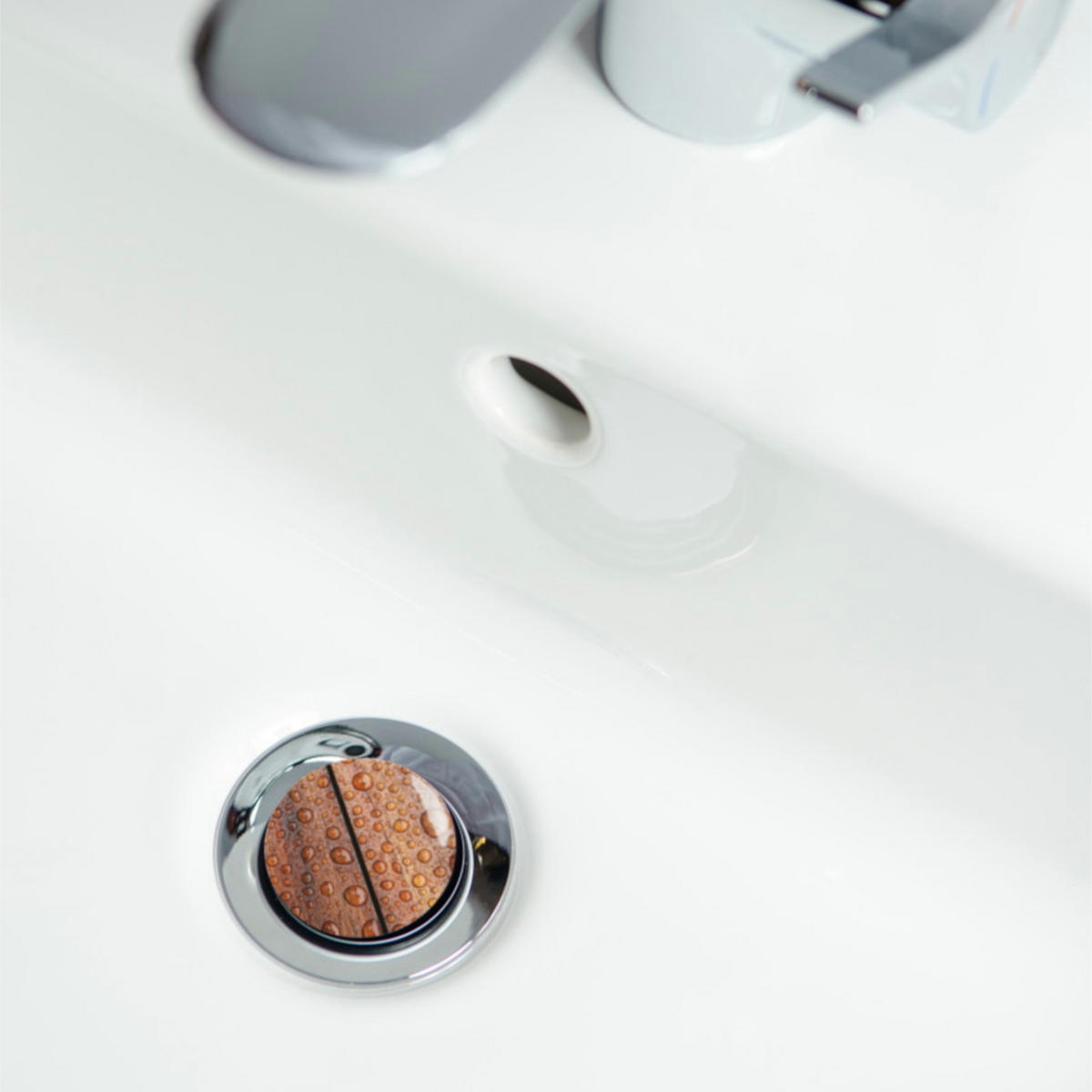 WASCHBECKENSTÖPSEL Canada - Braun, Kunststoff/Metall (4/7/7cm) - Sanilo