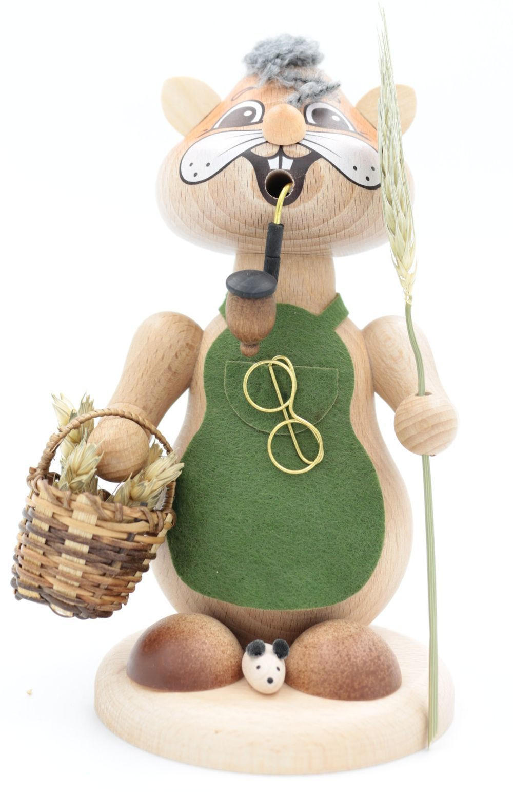 RAUCHFIGUR Hamster Urhamster-Mann 18 cm - Multicolor, Holz (12/18/0.1cm)