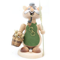 RAUCHFIGUR Hamster Urhamster-Mann 18 cm - Multicolor, Holz (12/18/0.1cm)