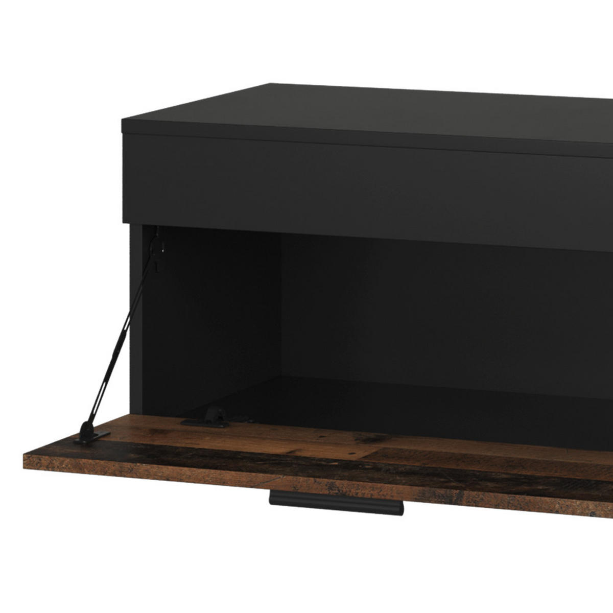 NÁSTĚNNÁ SKŘÍŇKA Berno Černá/starý styl - černá/hnědá, kompozitní dřevo (70.8/38.9/35.3cm) - Vicco