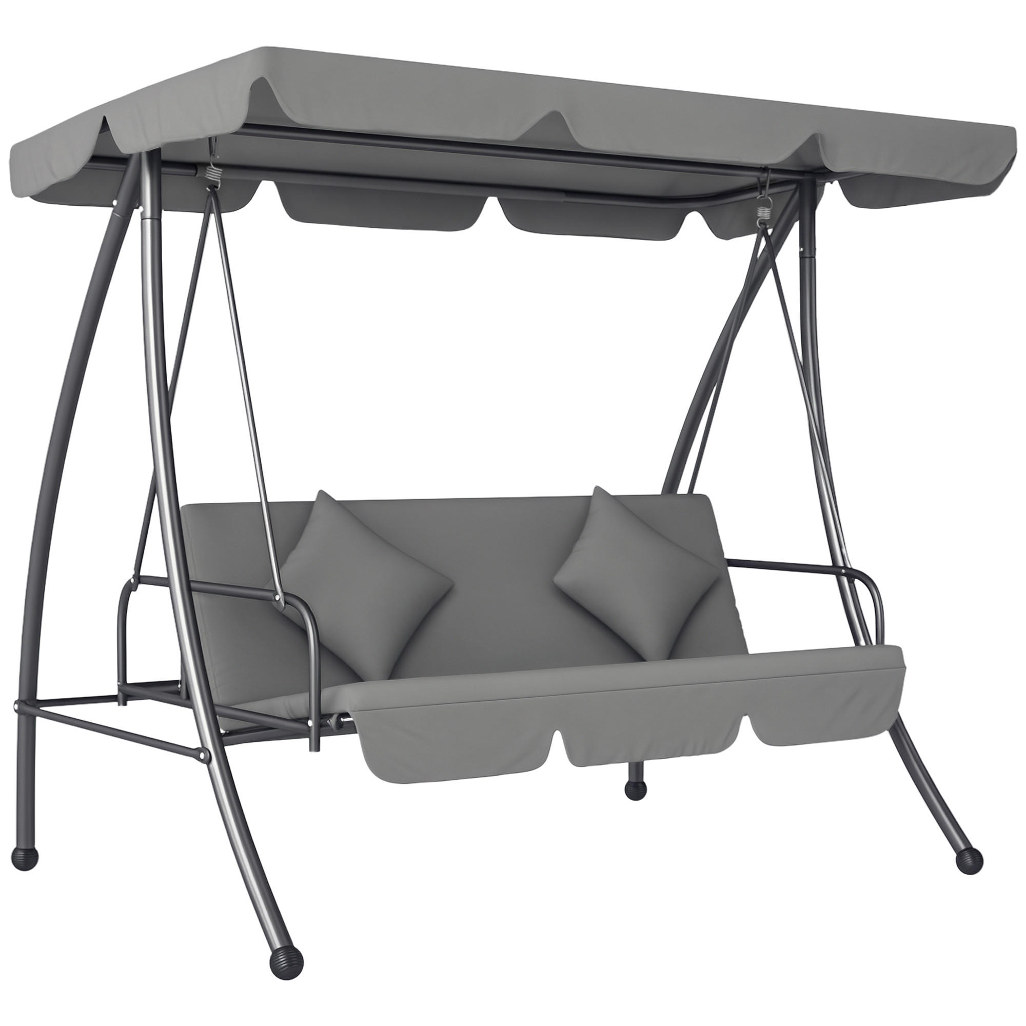 HOLLYWOODSCHAUKEL DE-15315 Hellgrau - Hellgrau, Metall (125/170/200cm) - ComfortXL