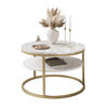 COUCHTISCH CIRI SLIM mit Regal Hochglanz - Goldfarben, Holzwerkstoff (60/60/42cm) - Lookway