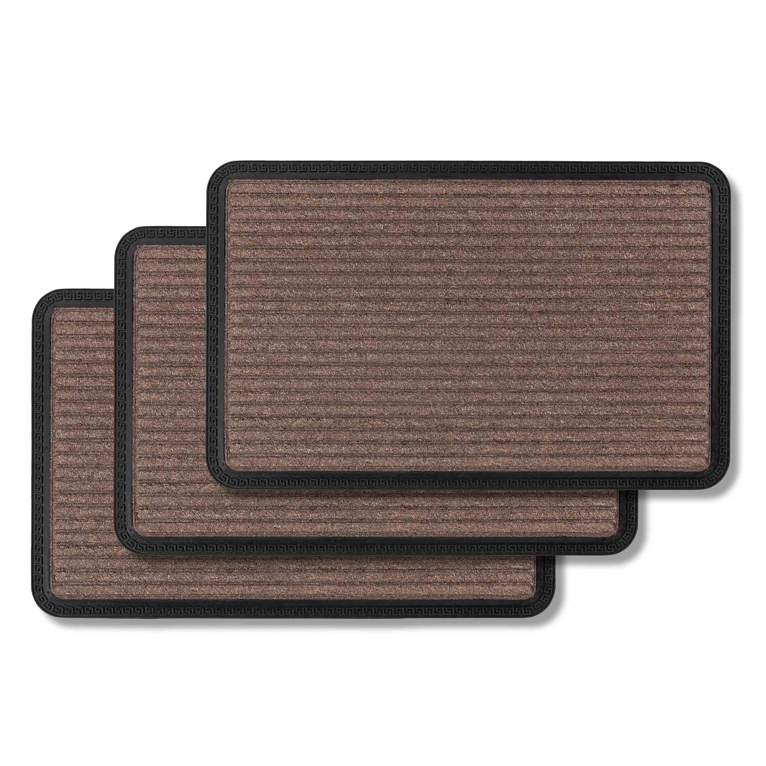 FUSSMATTE Außen BORDER STAR 3ER SET - Braun, Textil (40/60cm) - Astra