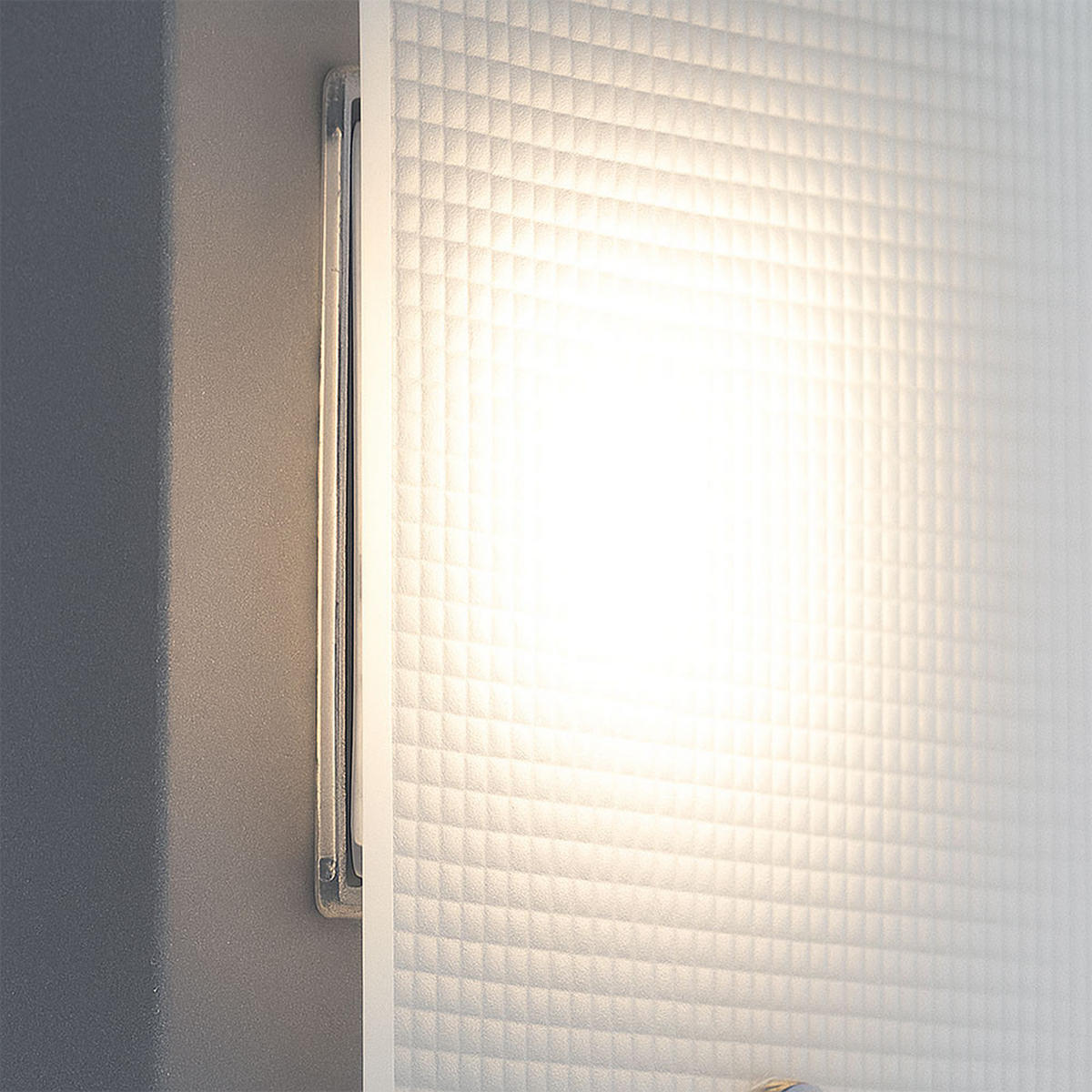 LED AUSSEN-WANDLEUCHTE VESCAVA Silber Stahl - Silberfarben, Glas (7/22.5/12cm)
