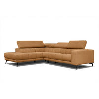 ECKSOFA MORELLO 5-Sitzer, orange - Schwarz/Orange, Holzwerkstoff/Textil (158/269cm) - Courtois Laville