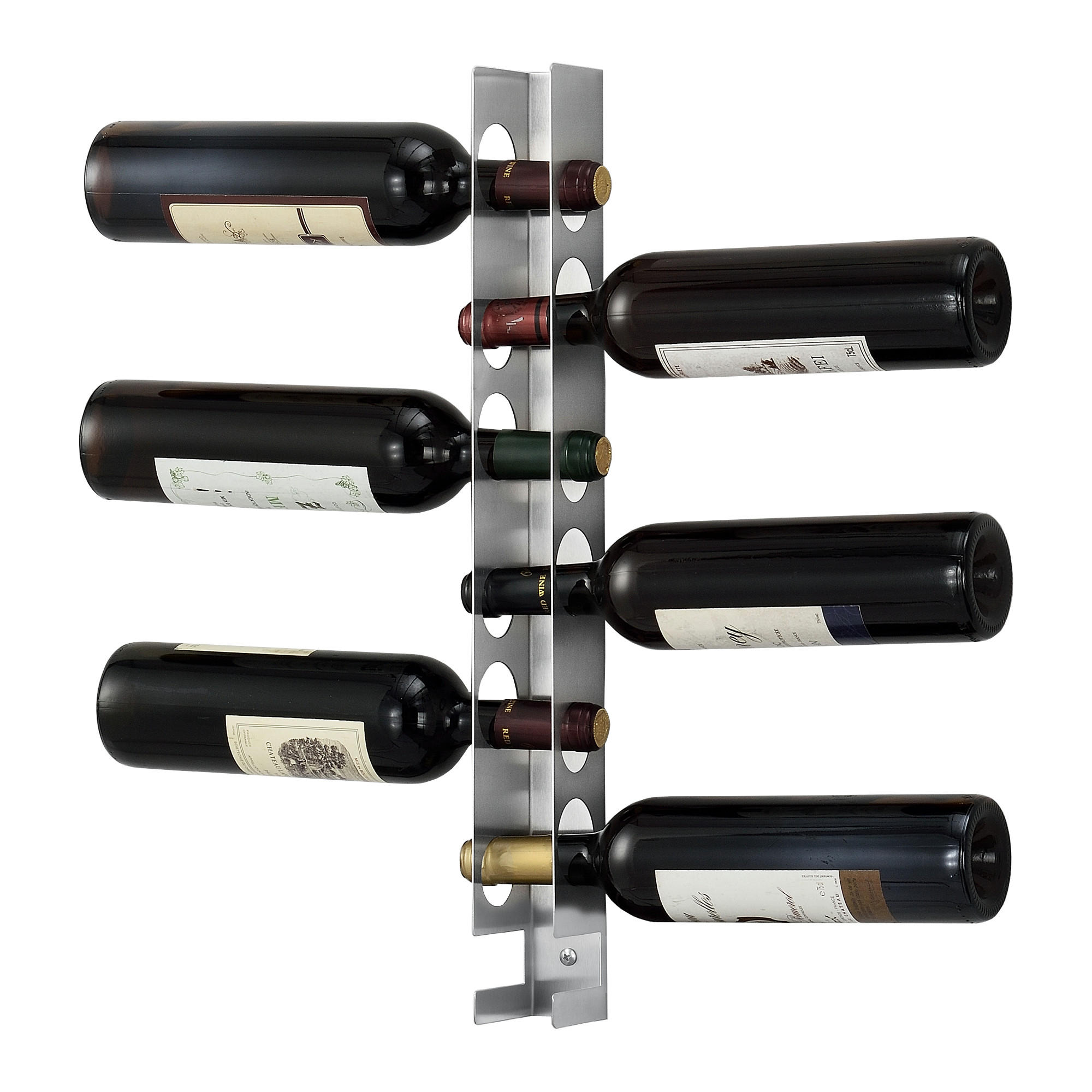 WEINREGAL Pfalz - Silberfarben, Metall (5/55/7cm) - [en.casa]