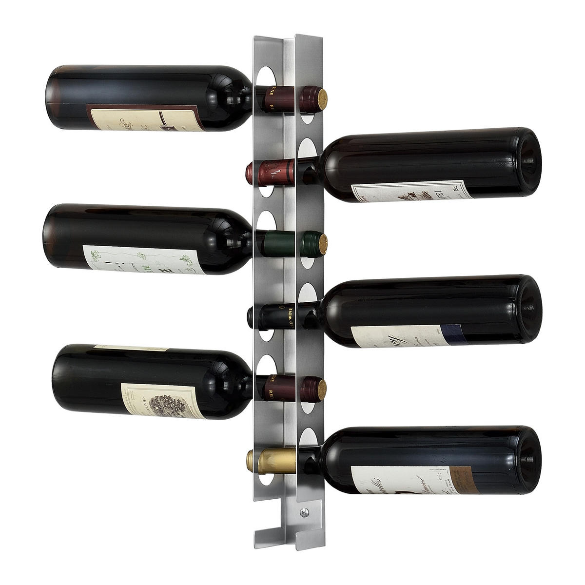 WEINREGAL Pfalz - Silberfarben, Metall (5/55/7cm) - [en.casa]