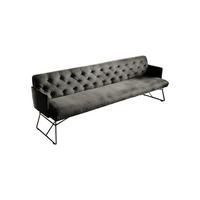 ESSZIMMERBANK CHARME Grau Velvet - Grau, Textil (186/85/68cm) - KAWOLA