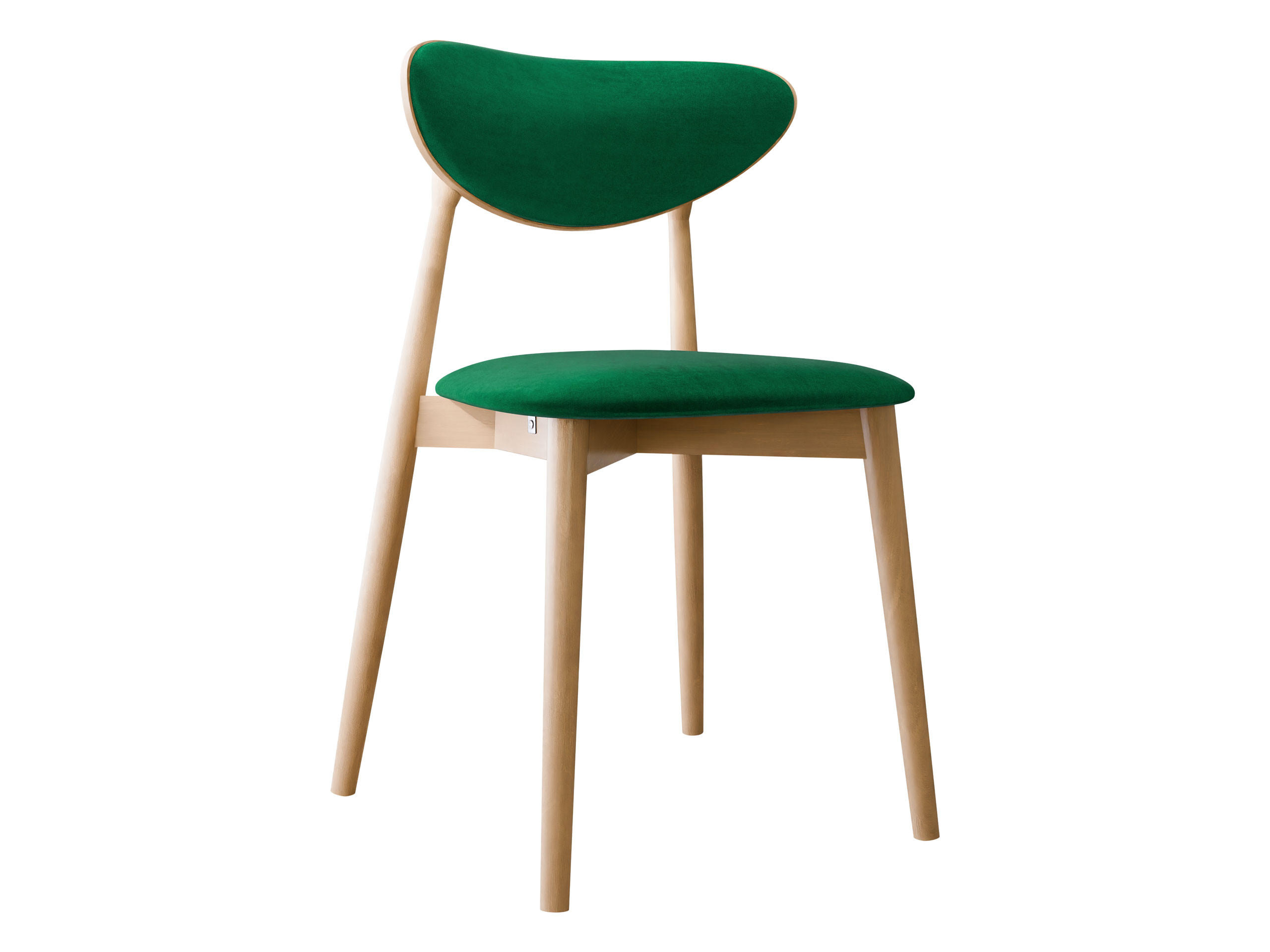 WOHNZIMMER STUHL KT65/C, Holzfarbe: Buche - Buchefarben/Grün, Holz/Textil (48/80/49cm) - MIRJAN24