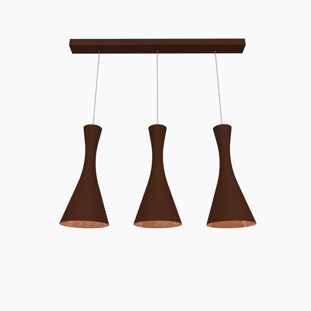 HÄNGELEUCHTE - Braun, Metall (20/100/120cm) - Lumicom