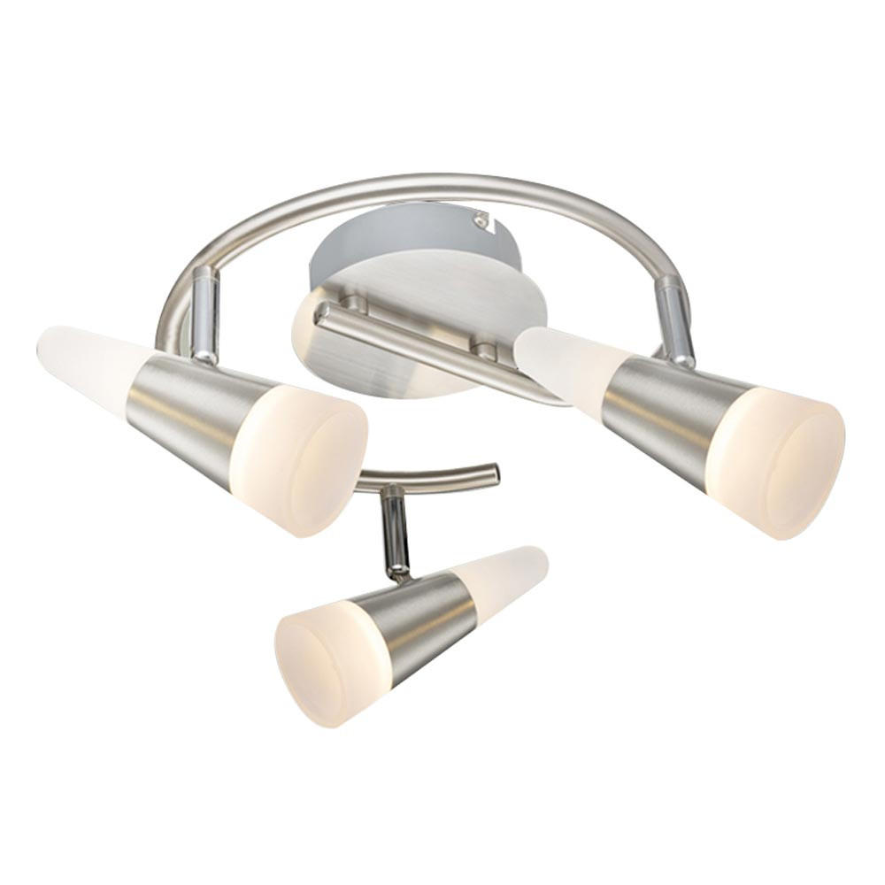 LED DECKENLEUCHTE Rondell Silber matt - Silberfarben, Metall (25/25/16cm) - Globo Lighting