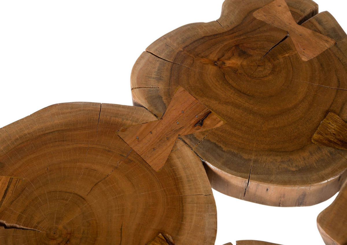 COUCHTISCH Akazie 60x60x45 natur lackiert LOUNGE COLLECTION #24 - Naturfarben, Holz (60/60/45cm) - Massivmoebel24