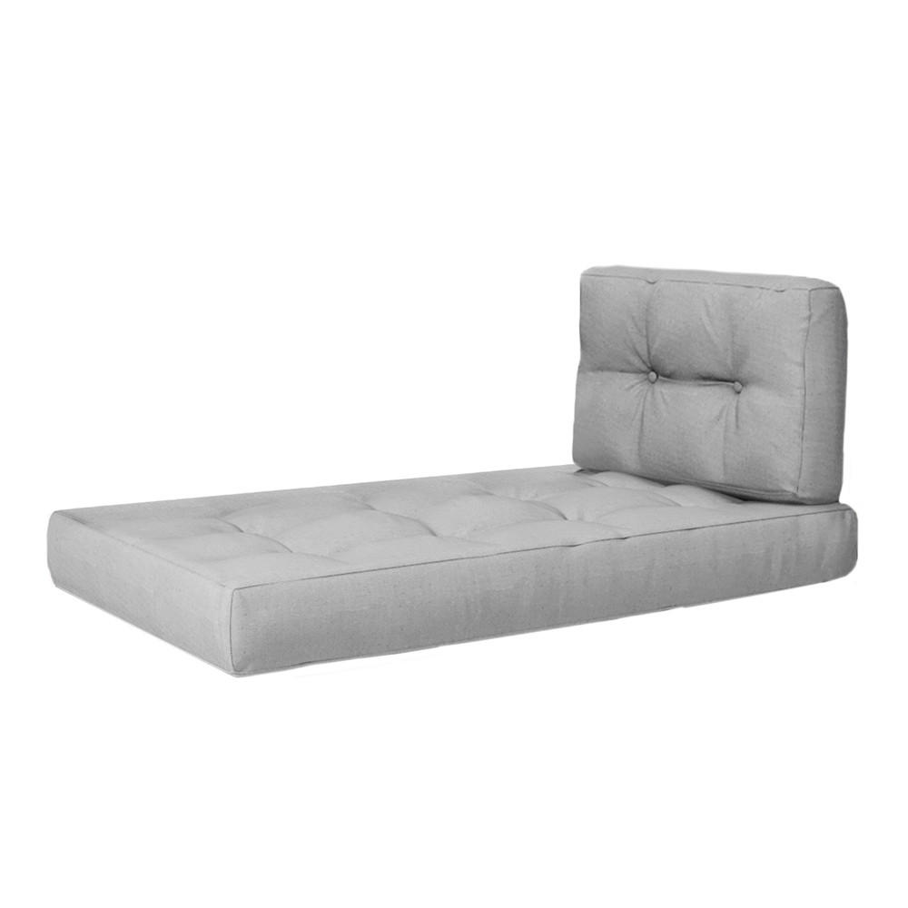 PALETTENKISSEN SET Grau 2 Teile - Grau, Textil (120/15/80cm) - Vicco