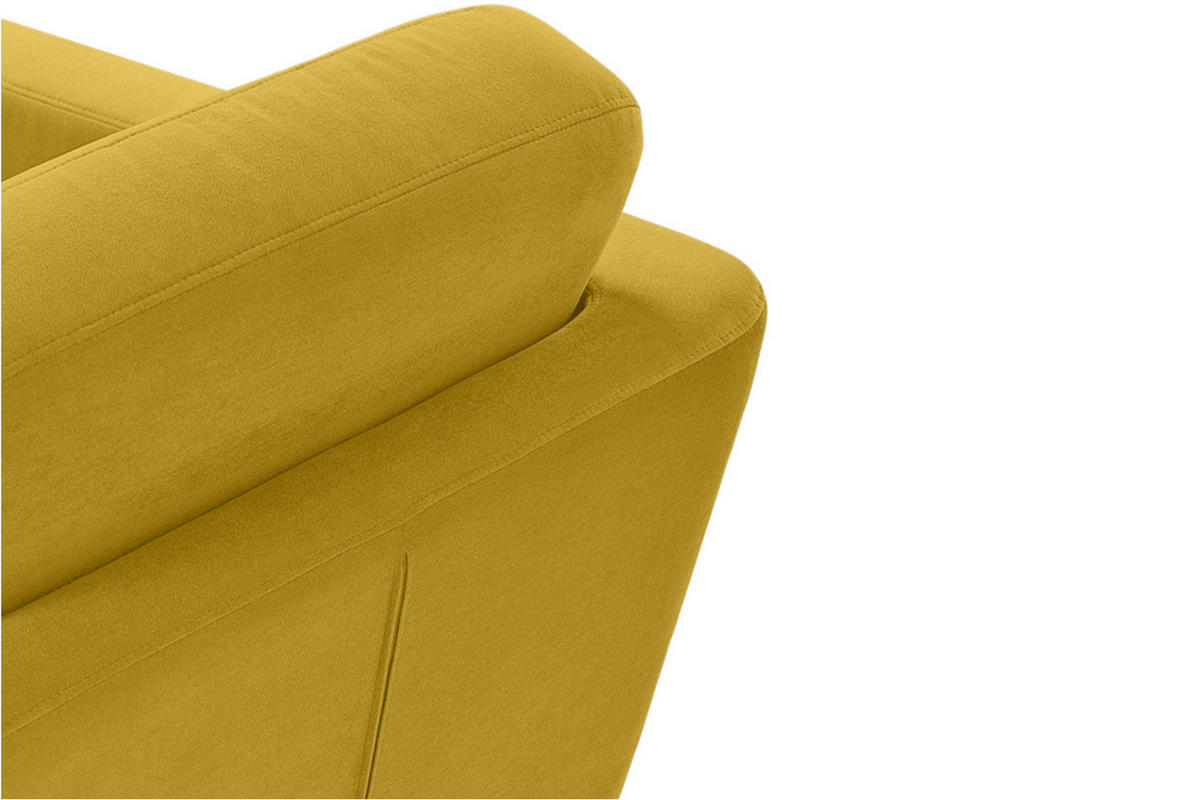 SESSEL TAGIO Massivholz-Beine, Gelb - Gelb/Braun, Buchenholz/Textil (86/80/88cm) - KONSIMO®