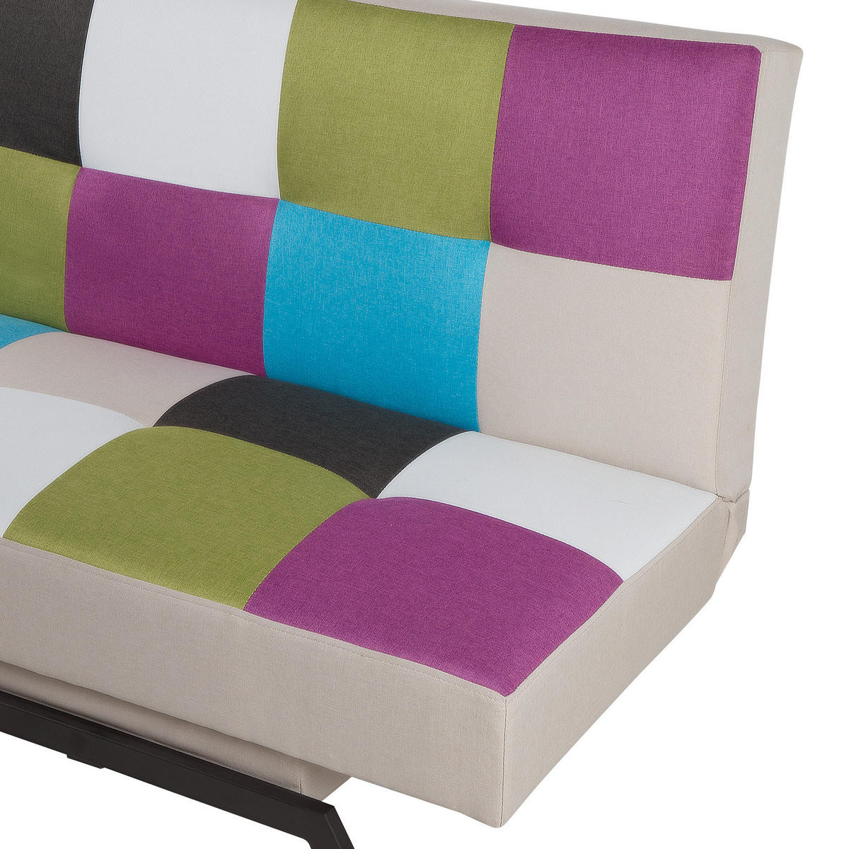 3-SITZER-SCHLAFSOFA Polyester Bunt Leeds - Hellblau, Textil (188/85/93cm) - Beliani