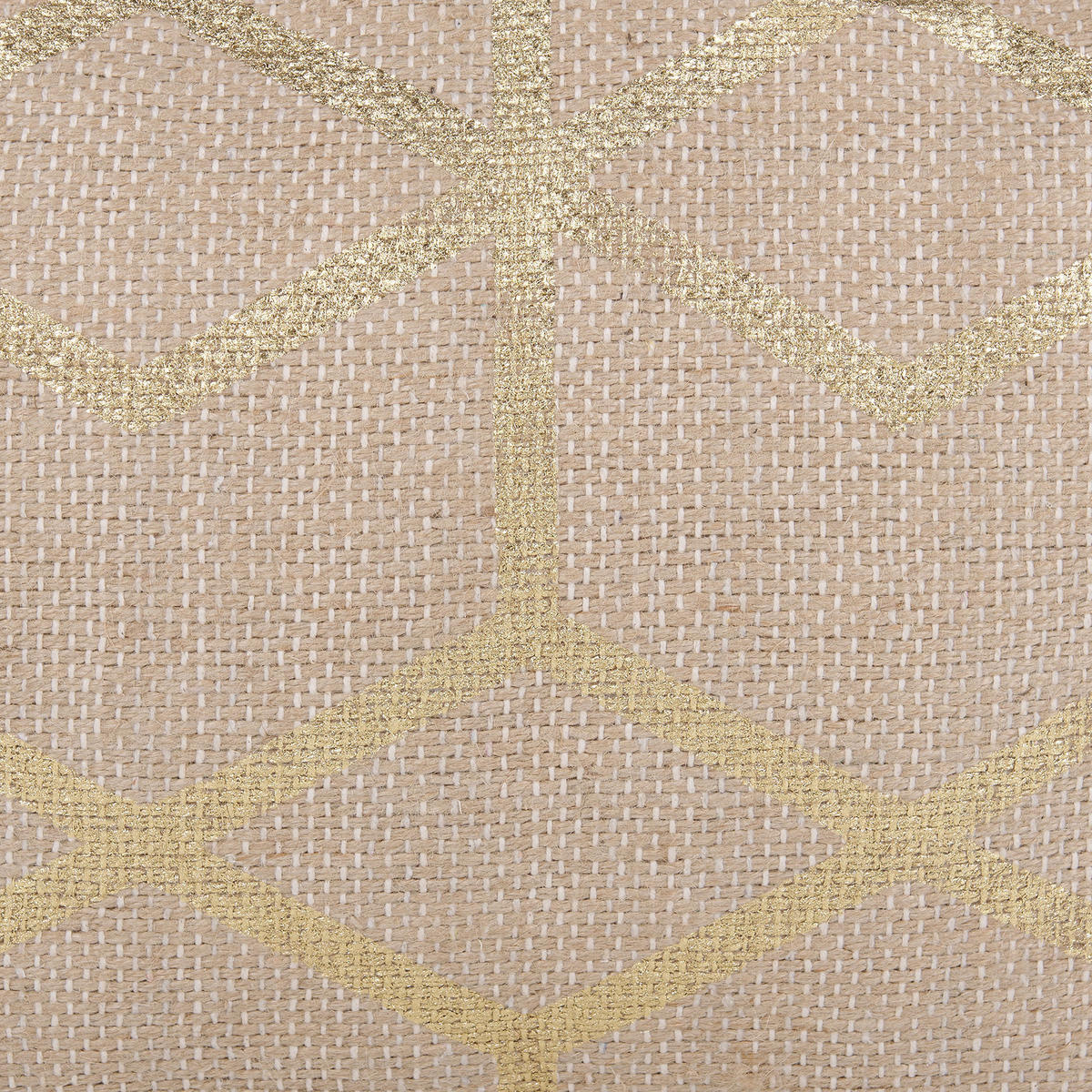 POUF Mamala 67/67/43 cm - Beige, Naturmaterialen/Textil (67/43/67cm) - Beliani