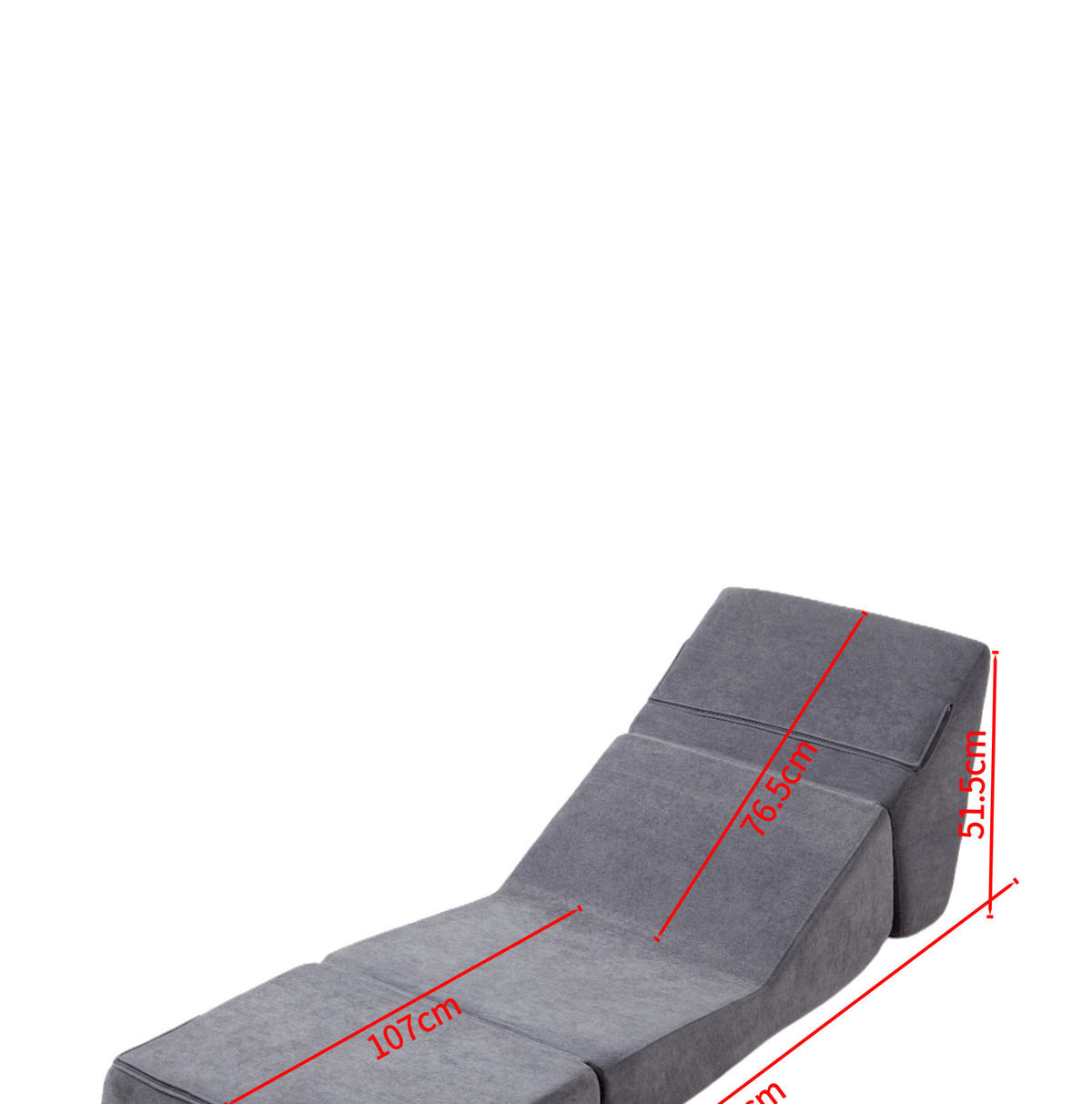 SCHLAFSOFA in Grau – 3-in-1, klappbar und armlehnenlos - Grau, Textil (90.7/71/81cm) - BEAOK