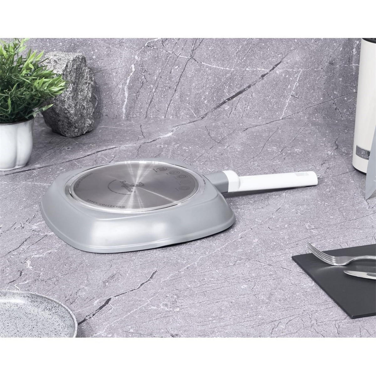 GRILLPFANNE Grau 28/28/4.1 cm 35548 - Grau, Kunststoff (28cm) - Berlinger Haus