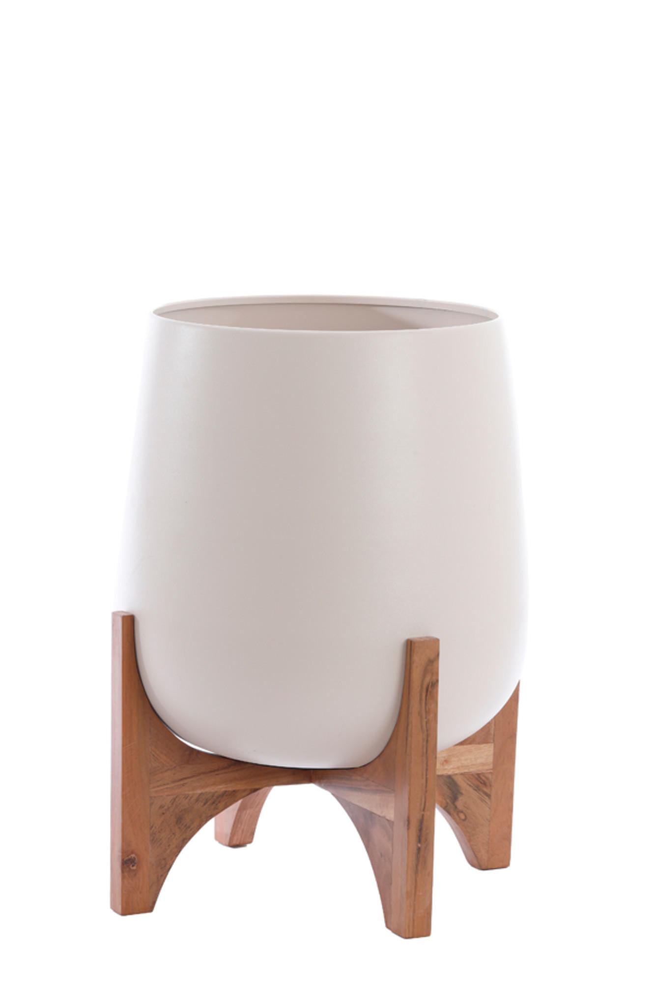 TOPF Karuna Weiß Ø44/53 cm - Weiß, Metall (44/53/44cm) - Light & Living