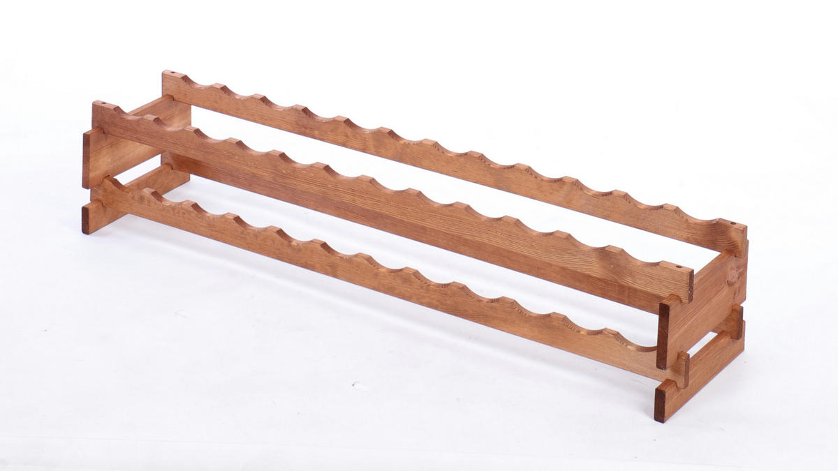WEINREGAL VINOTECA FLEX PRO HxBxT 23x123x28cm 24 Flaschen auf 2 Ebenen Braun geölt - Braun, Holz (123/23/28cm) - PROREGAL