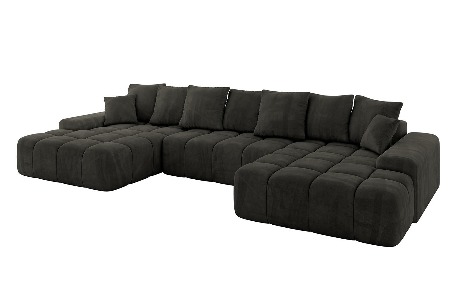 ALTDECOR SEDACÍ SOUPRAVA ENSI-U – 353 x 164 x 69 cm černá
