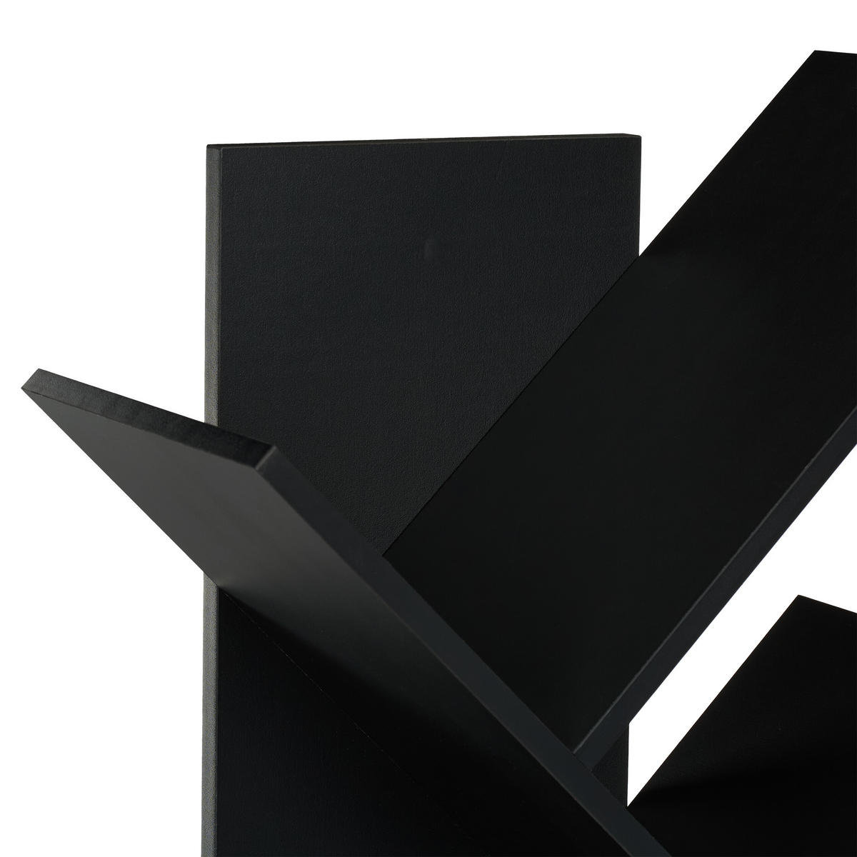 BÜCHERREGAL - Schwarz, Holzwerkstoff/Wellpappe (38/146/22cm) - Relaxdays