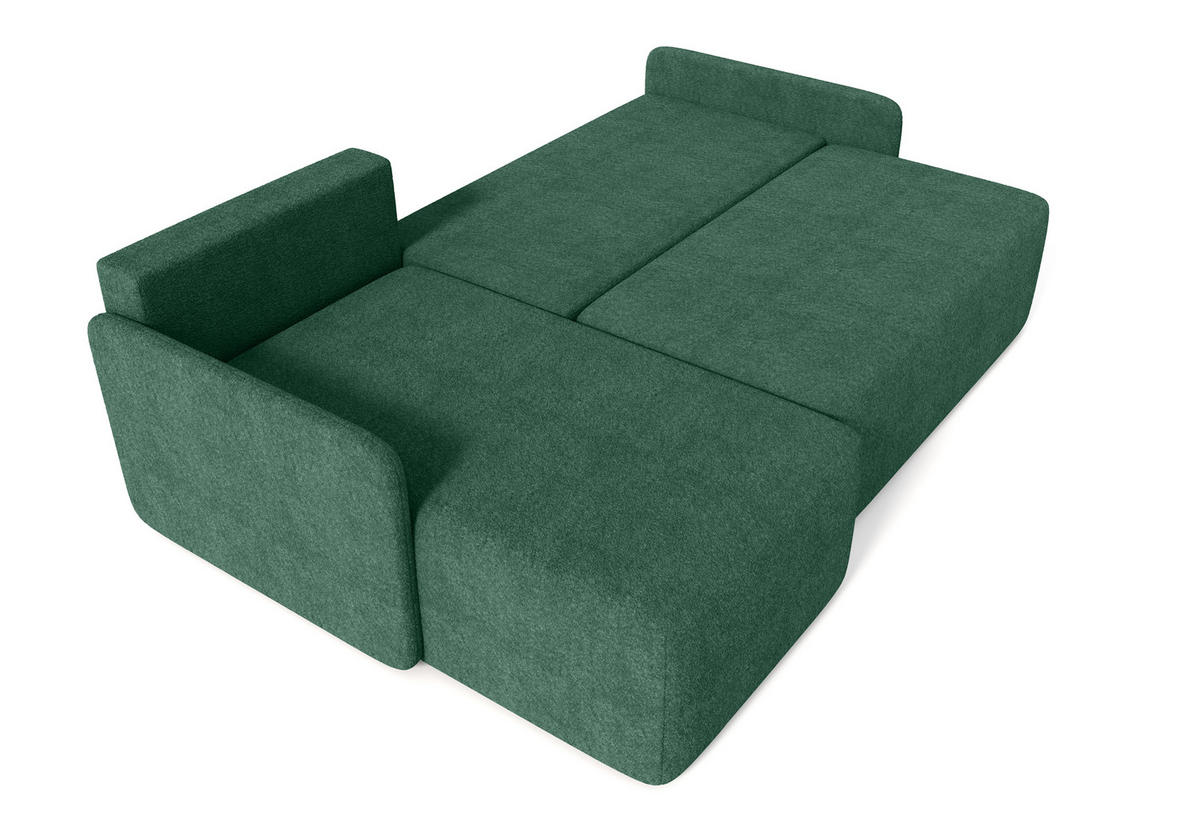 ECKSOFA MONDI Grün - Schwarz/Grün, Kunststoff/Textil (212/142cm) - Luxkor24