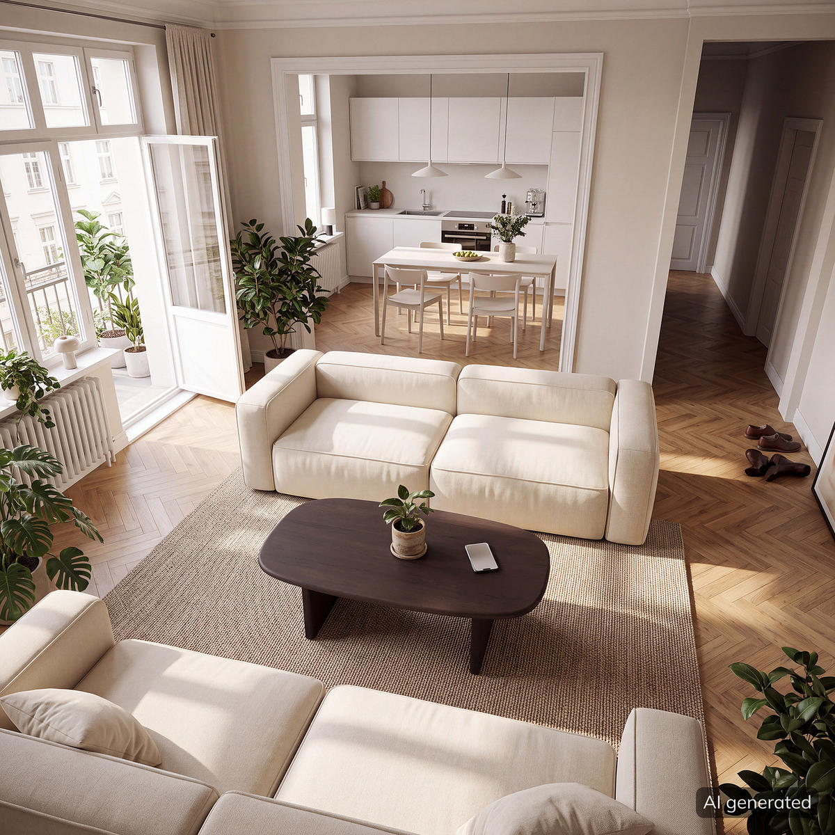 MASSIVER COUCHTISCH - Akazie Schwarz - Schwarz, Holz (70/110/33cm) - home24