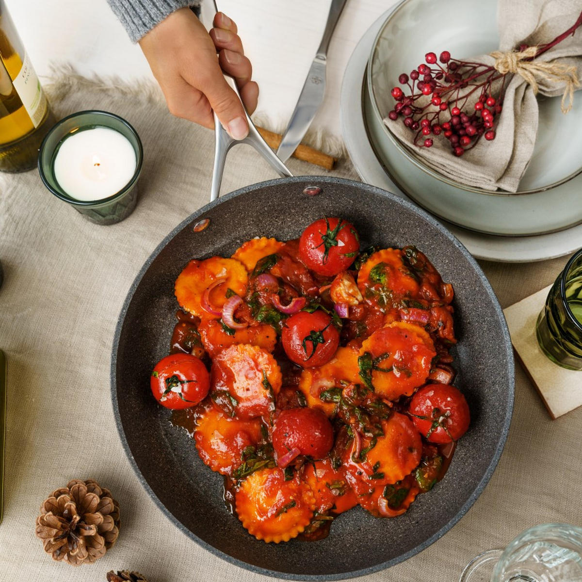 WOK Grau 50/31/10 cm 750028150 - Grau, Metall (30cm) - Ballarini