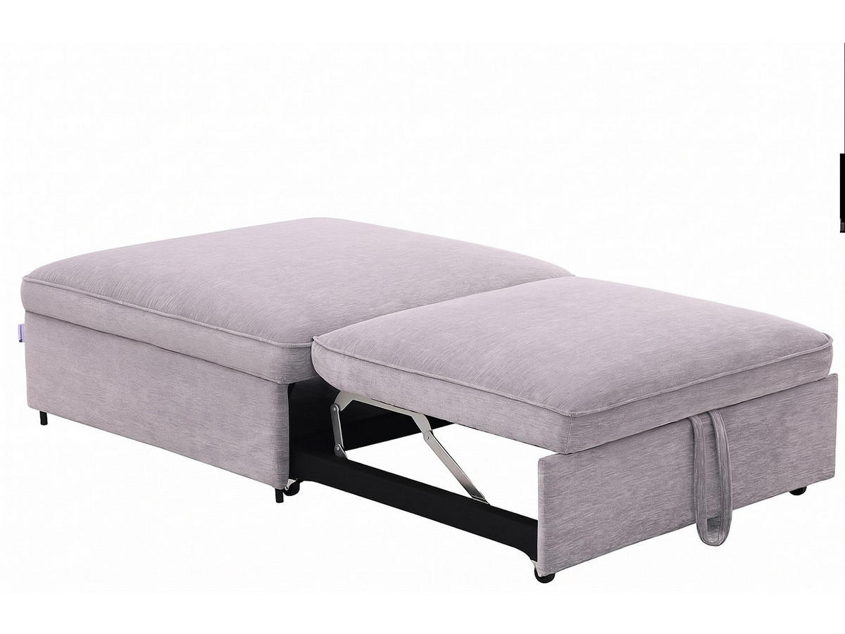 SCHLAFSESSEL - 1 Person - stoff - grau Ekavo - Grau, Textil/Metall (109/91/109cm) - Vente-Unique