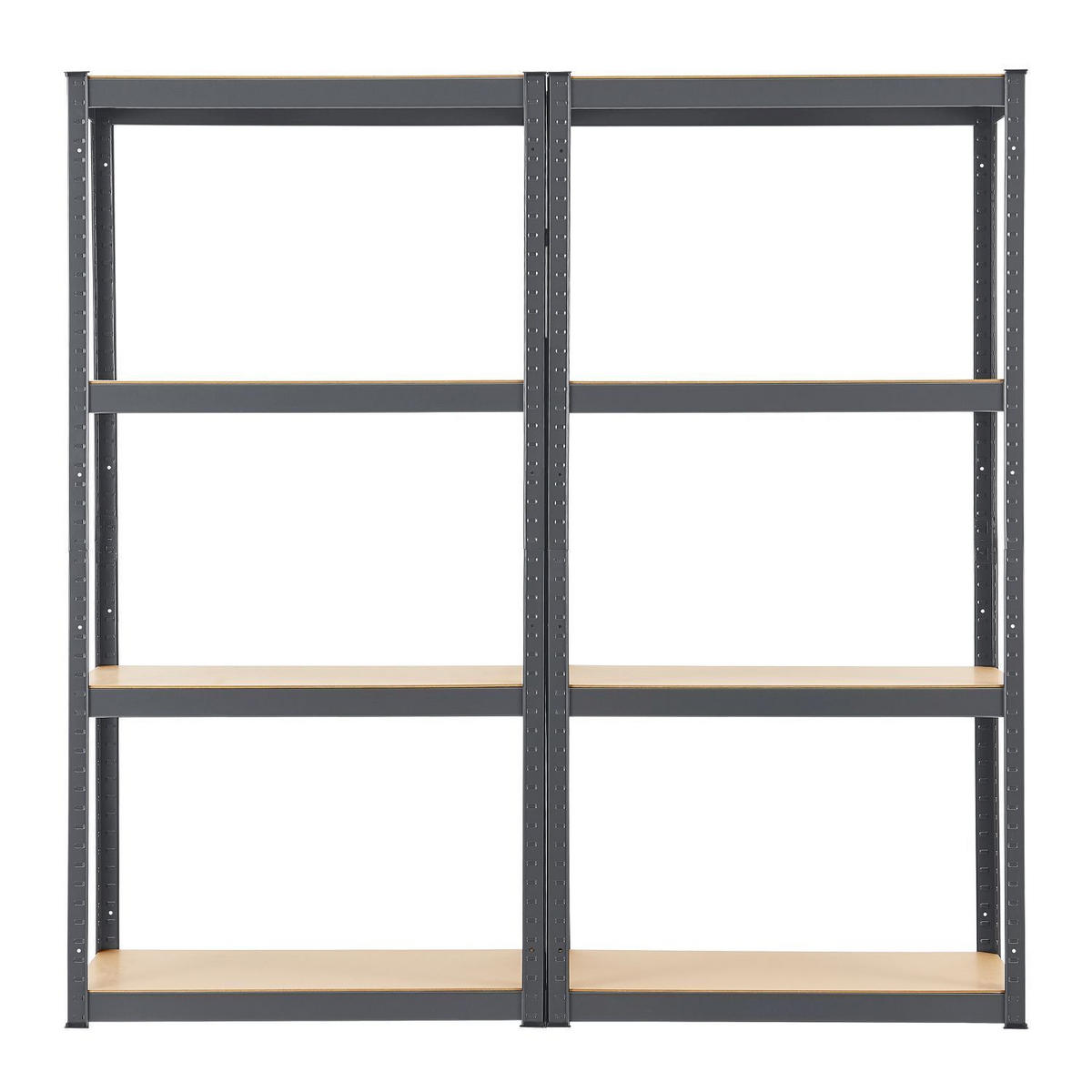 LAGERREGAL Easy grau 160x80x40 cm (2er-Set) - Grau, Metall (80/160/40cm) - Juskys