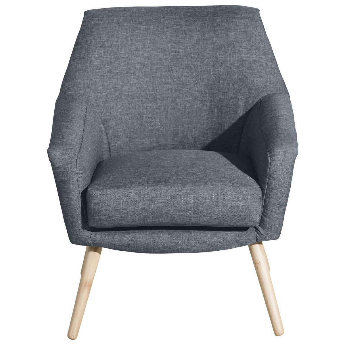 SESSEL Kachka Bezug Flachgewebe Buche natur / denim - Blau, Kunststoff (67/81/71cm) - 58aufmkessel