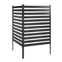 GARTENZAUN Stahl Schwarz - Schwarz, Metall (6.5/91cm) - Outsunny